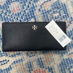 COPY - EEUC Tory Burch Robinson slim wallet Black